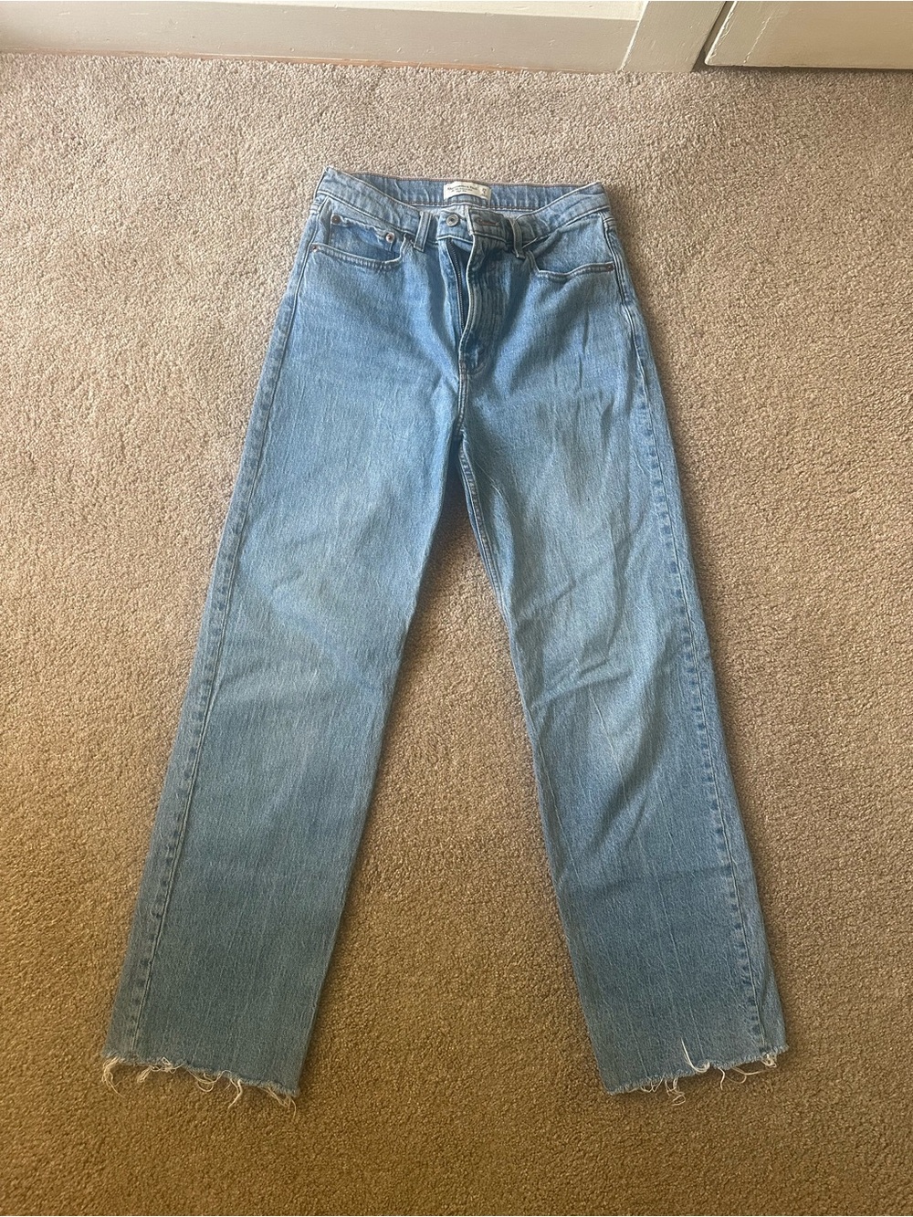 Abercrombie & Fitch Light Blue Straight-Leg Women's Jeans